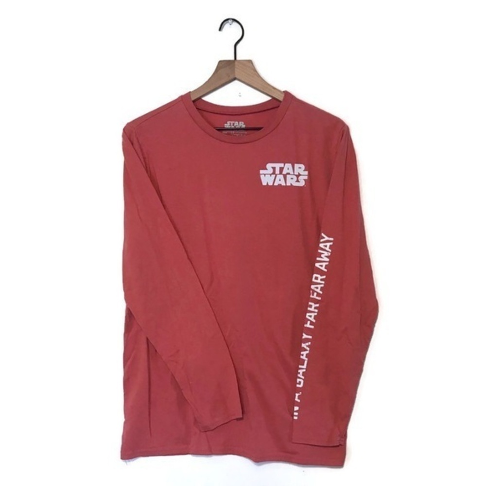 Star Wars Red Long Sleeve Logo Graphic Crew Neck  Shirt Women’s size Medium